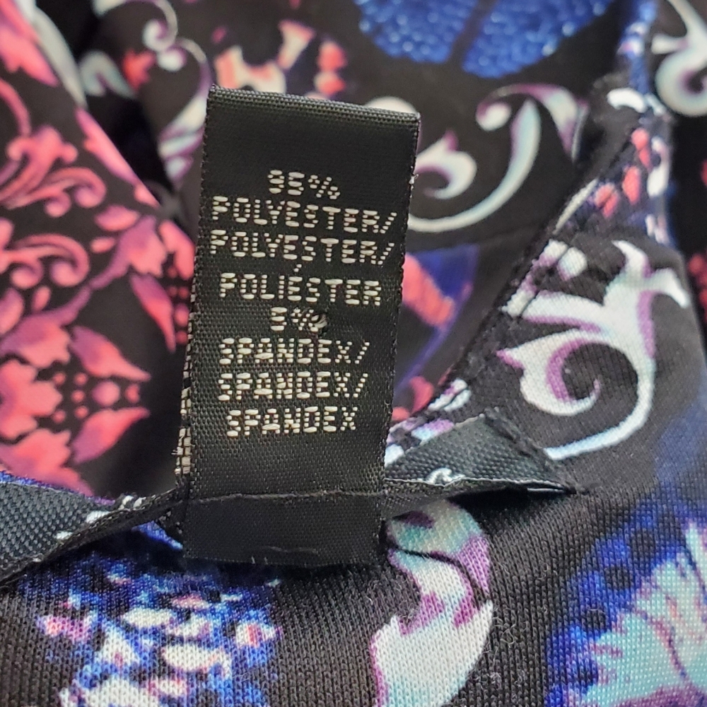 Streetwear Society Fit and Flare Skater Pockets Swing Dress Sheath Blue Pink Med - Picture 5 of 16